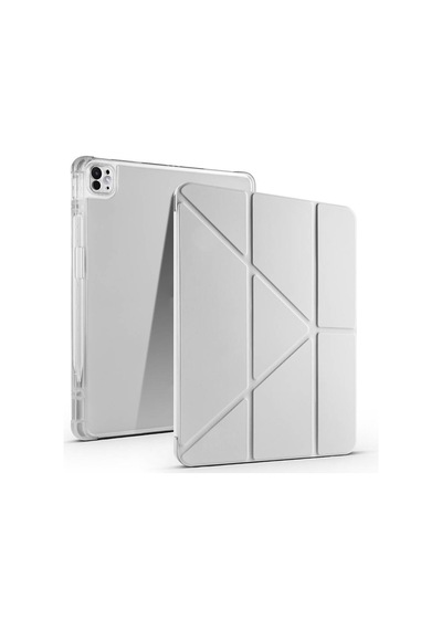 Apple Uyumlu iPad, Air 13 2024 Kılıf Tri Folding Kalem Bölmeli Standlı Kılıf