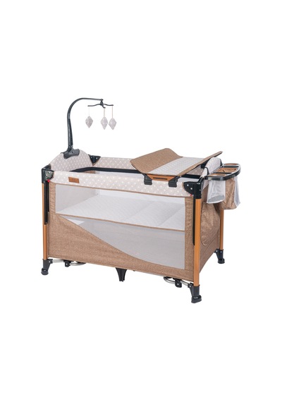 Mamma Luxury Alüminyum Anne Yanı Organizerli Dönenceli Park Yatak Beşik 70 X 110 Cm.