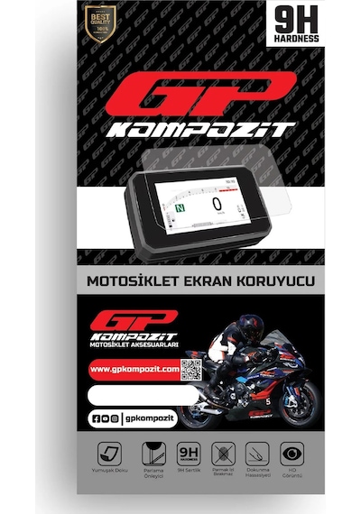 Gp Kompozit Yamaha Mt-07 2016-2021 Uyumlu Motosiklet Ekran Koruyucu Şeffaf