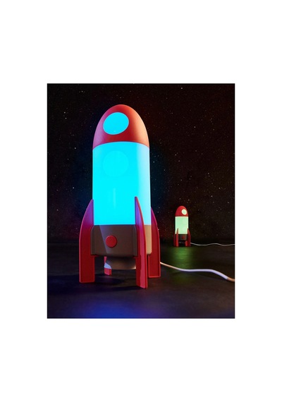 Aftonsparv Masa Gece Lambası, Çok Renkli, 15x30 Cm, Led'li Uzay Roket Temalı Roket