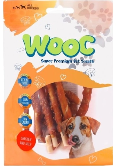 Wooc Tavuk Sargılı Sütlü Stick Köpek Ödülü 80 G