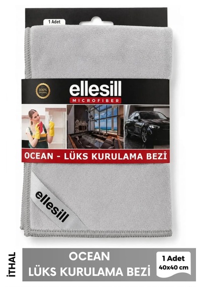 Ocean Lüks Kurulama Bezi 40x40 Cm 1 Adet - Mutfak, Araç, Banyo, Wc, Bardak, Tabak Kurulama Bez Gri