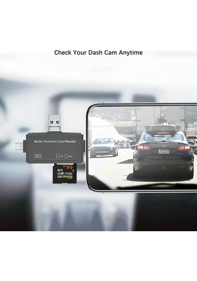 Otg Usb C Kart Okuyucu İphone Lightning Ve İpad İle Uyumlu, Type-c Girişli Sd Tf Multi Card Reader
