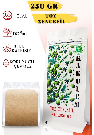 Kakulem Öğütülmüş Toz Zencefil 250 G