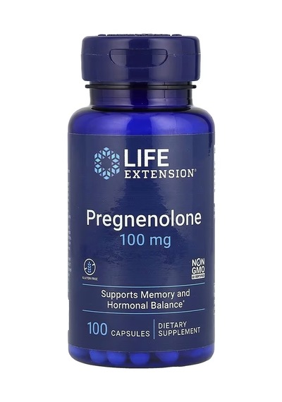 Life Extension Pregnenolone 100 Mg Memory Focus Cognitive 100 Caps