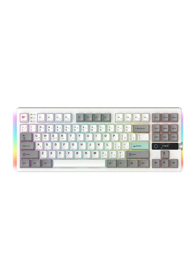 Havit Gamenote Kb909l Hot-swap Gaming Mekanik Klavye - Tft Ekran, 3 Mod Bt,2.4g,kablolu ,light Blue Switch