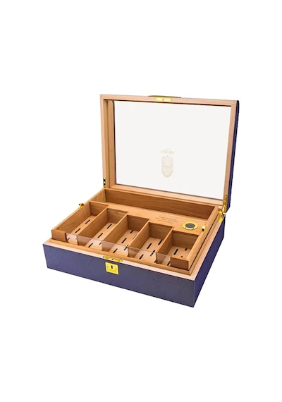 Lubinski Gastro Camlı Humidor Puro Kutusu Mor Lake 200s
