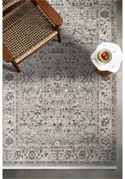 Mariesse Home Antik Serisi Vintage Modern Dokuma Salon Oturma Odası Halısı 405-bej