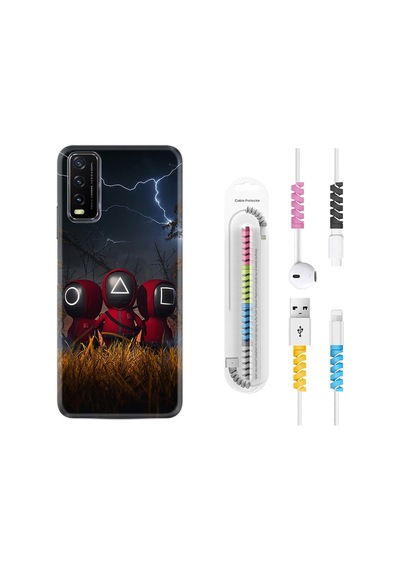 Vivo Y20 Kılıf Kablo Koruyuculu Game 1807