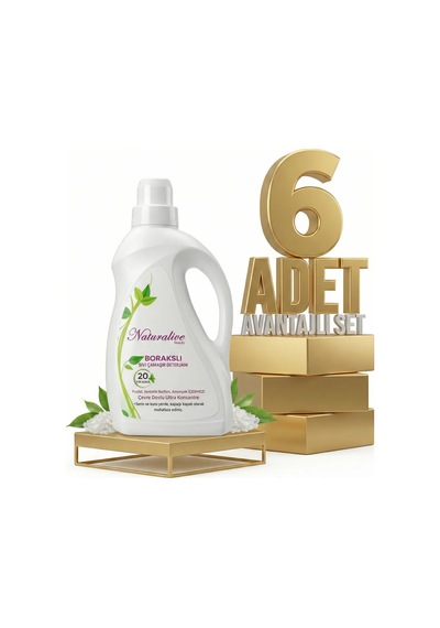 Naturalive Borakslı Sıvı Çamaşır Detarjanı 6x1000 Ml 1 L