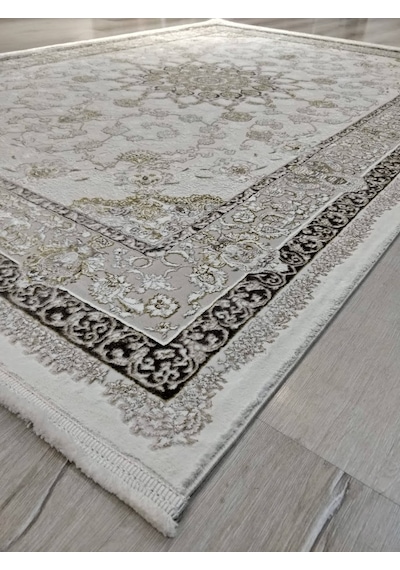 Vera Klasik Desenli Ipeksi Yumuşaklıkta Dokunmuş Makina Halısı 160x230 Cm Kahverengi - Vizon Vera Klasik Desenli Ipeksi Yumuşaklıkta Dokunmuş Makina Halısı 160x230 Cm Kahverengi - Vizon