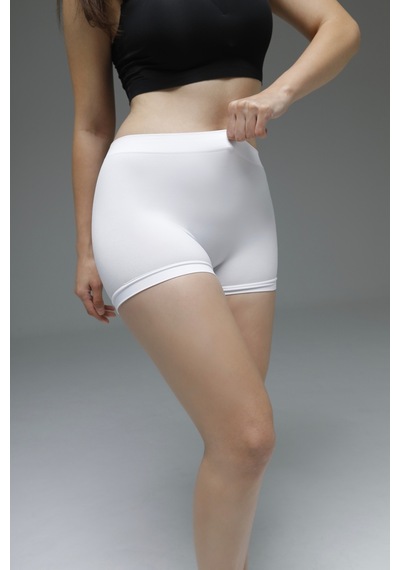 Moncorno Model Boxer Popo Şekillendirici İz Yapmayan Seamless Külot Beyaz Renk Beyaz