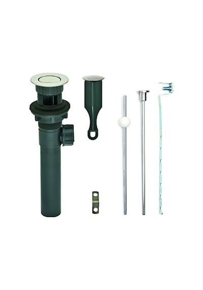 Waterworks Pf0735-bn-gr Gri Abs Gövde Banyo Lavabosu Tuvalet Açılır Tahliyesi Bilyeli Kaldırma Çubuklu Taşma Cupc Çok Renkli