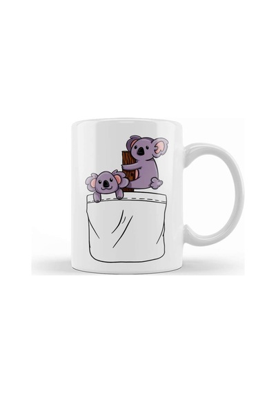 Kawaii Cute Koala Pocket Kupa Bardak Porselen Karışık