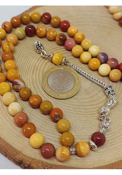 Jasper Taşı 99luk Tesbih 8mm 9805 Çok Renkli