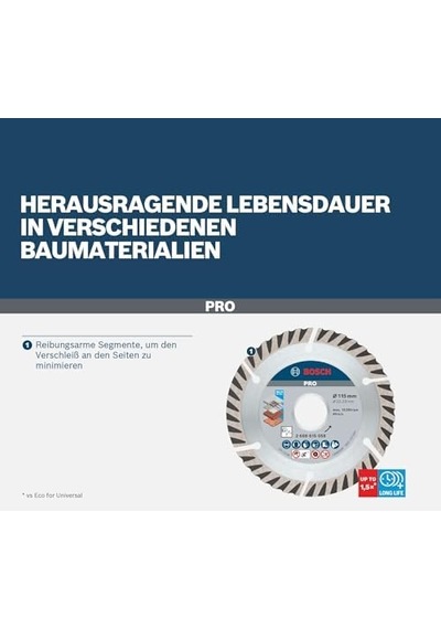 Professional Accessories Elmas Kesme Ve Delme Aksesuarları, Disk, Gri, 1 Adet, 12,5 Cm
