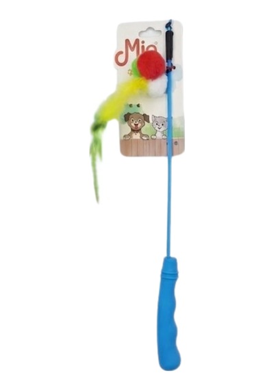 Ponpon Oltalı Kedi Oyuncağı Mavi