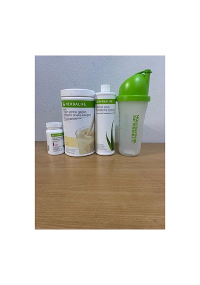 4'lü Set - Vanilya Shake Ahududu Aroma Çay Aloe Vera Shaker Ve Diyet Listesi