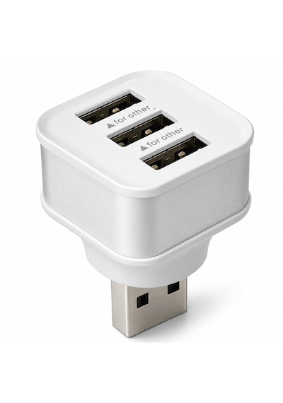 Alfais 6075 Usb Hub 3 Port Çoklayıcı Adaptör Bilgisayar Laptop Araç Şarj Çoklu Çoğaltıcı
