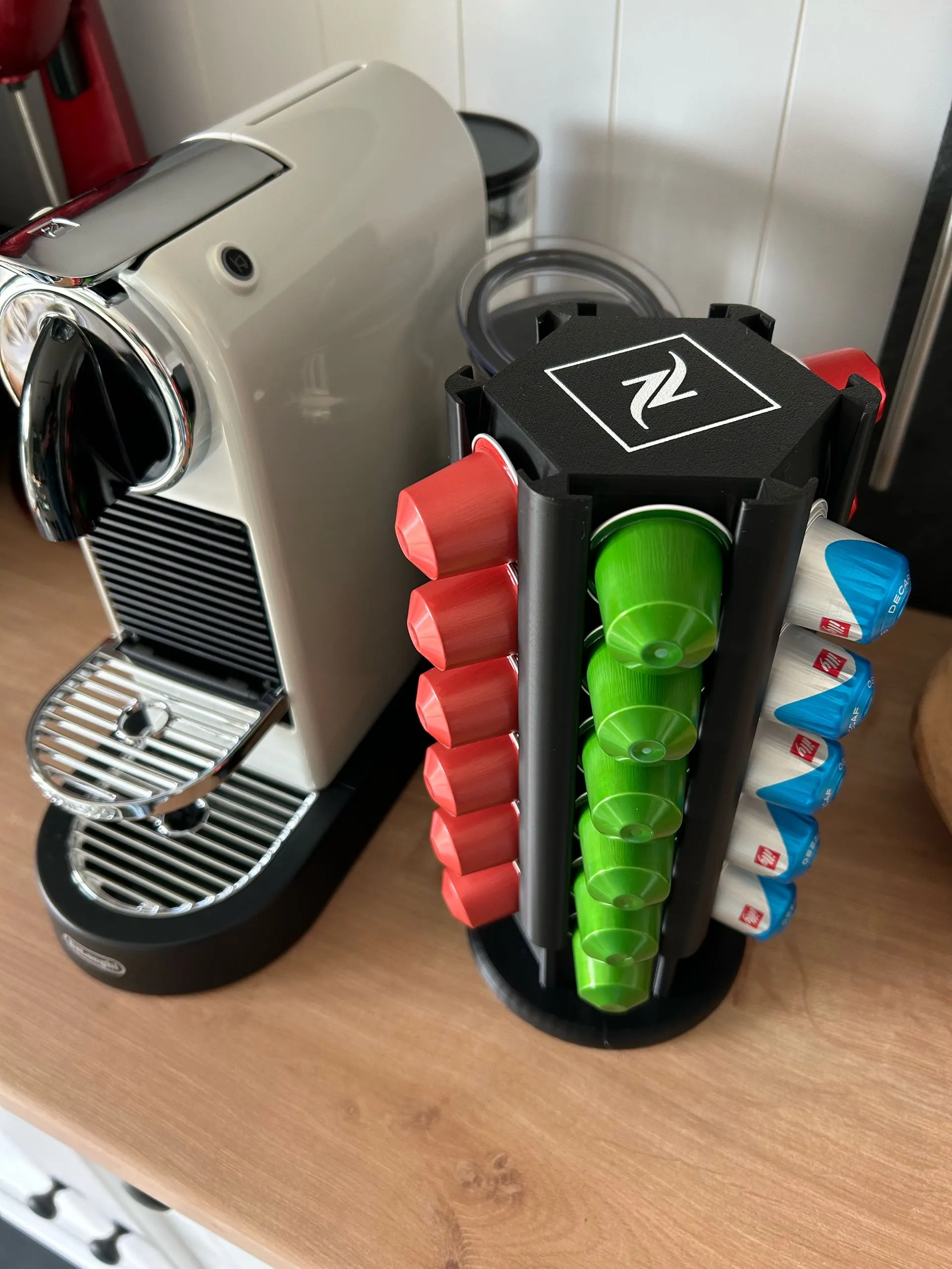 Nespresso Uyumlu 360 Döner Kapsül Tutucu Siyah