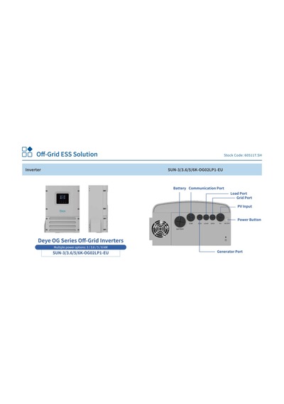 Deye 6kw Tam Sinüs Akıllı Off-grid İnverter 48v Ip65