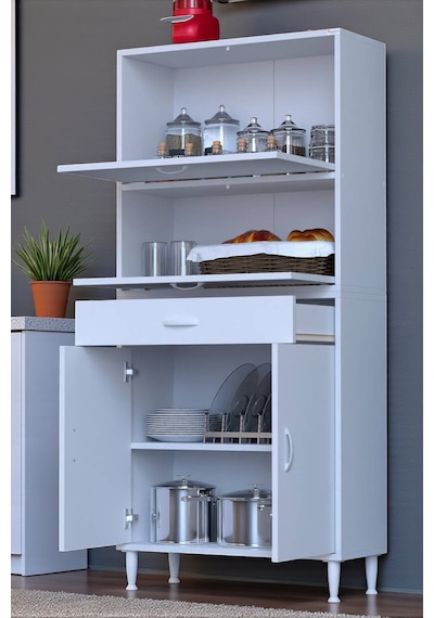 Eliusta Solaira 85 Cm Genişlik Kapaklı Mutfak Dolabı 4 Kapaklı, Çekmeceli Çok Amaçlı Mutfak/banyo Dolabı Beyaz Eliusta Solaira 85 Cm Genişlik Kapaklı Mutfak Dolabı 4 Kapaklı, Çekmeceli Çok Amaçlı Mutfak/banyo Dolabı Beyaz