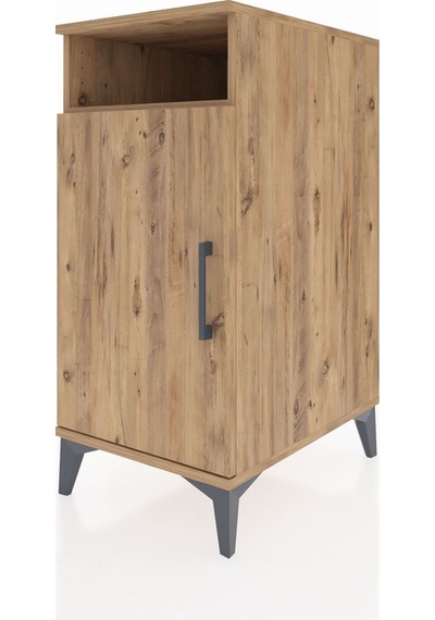 Kronos Komodin 3 Raflı Tek Kapaklı 44x59x96 Çam-çam Atlas Çam