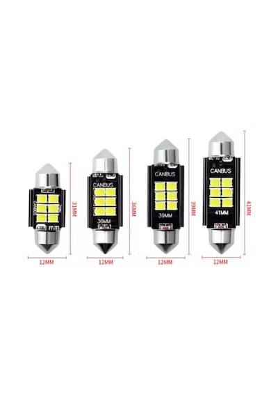 Sofit Led Canbus C5W Tavan Plaka Ampül 31Mm-36Mm-39Mm-41Mm 2 Adet 1 Takım 2 Adet -31 Mm