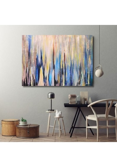 Soyut El Yapımı Yağlı Boya Tablo 106x79cm