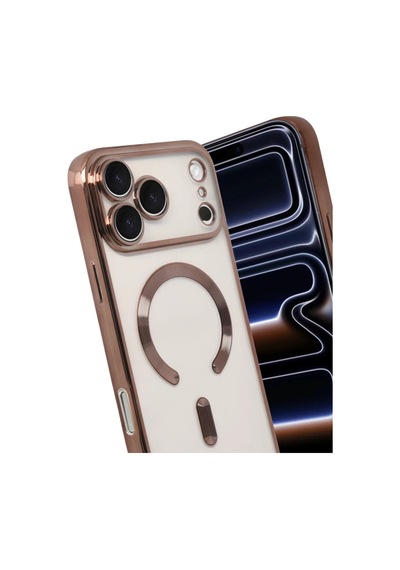 Apple Uyumlu iPhone 17 Pro Max Uyumlu Kross Magneticsafe Kapak - Çöl Titanyum