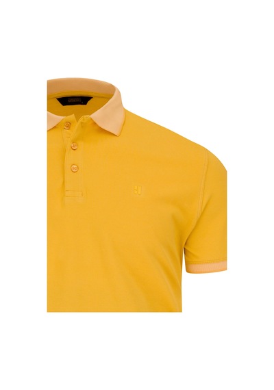 Hatemoğlu Sarı Regular Fit Polo Yaka 100 Pamuklu Tişört Açık Sarı