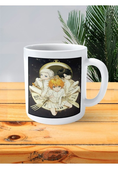 Yakusoku No Neverland Baskılı Kupa Bardak Model 6 Çok Renkli