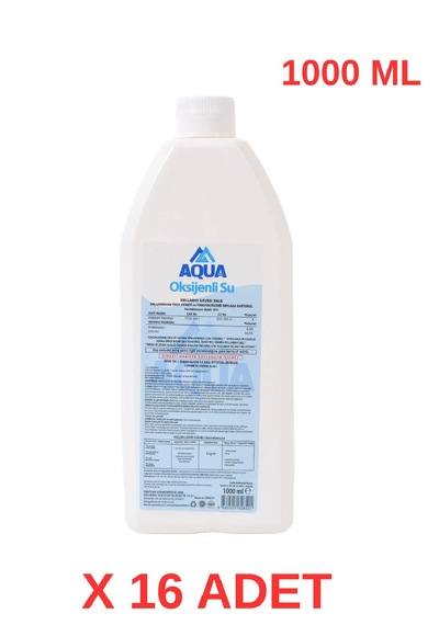 Aquamed 16 Adet Oksijenli Su 1000 Ml Cilt Ve Yüzey Temizliği İçin Oksijenle Güçlendirilmiş