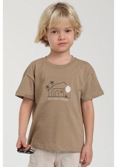 Xo Kids Erkek Çocuk Tişört 1-4 Yaş 1783 Kahve