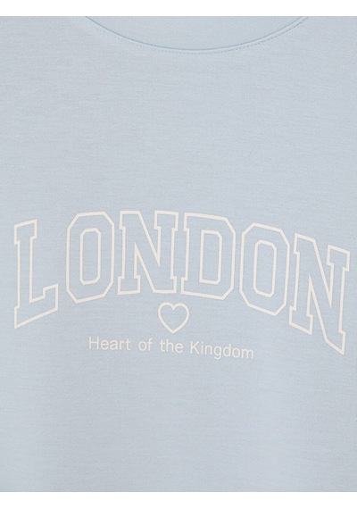 LC Waikiki Lc Waıkıkı Mavi Soft Touch Kadın Sweatshirt Tunik