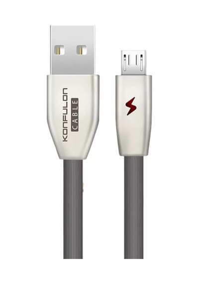 Mey İthalat S53 Led Işıklı Micro Usb Kablo 1m 3a - Siyah Standart