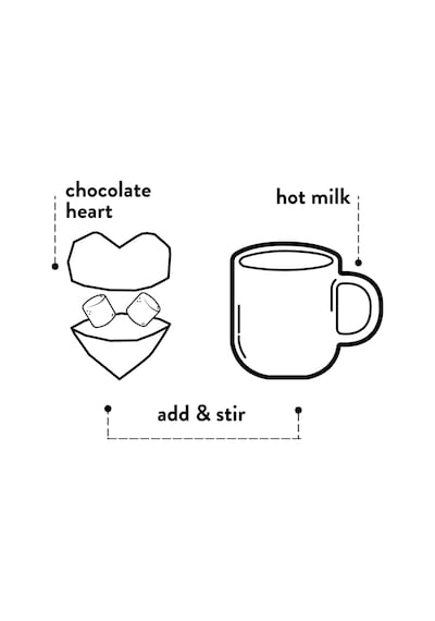 Patislove Heart Chocolate Bomb Marshmallow Dolgulu Kalp Sıcak Çikolata, 35g