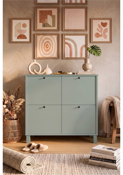 Yurudesign Nord Ayakkabılık Çok Amaçlı Dolap 4 Kapaklı Ahşap Ayaklı Ihlamur Yeşili Nd1-y Yurudesign Nord Ayakkabılık Çok Amaçlı Dolap 4 Kapaklı Ahşap Ayaklı Ihlamur Yeşili Nd1-y