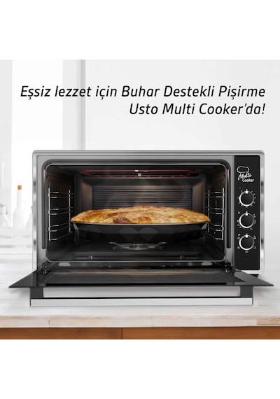 Usto 2115 Multi Cooker Airfry Özellikli Midi Fırın 50 L Siyah