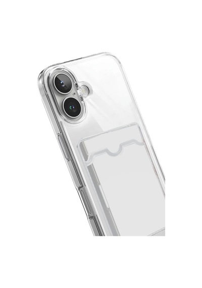 Apple Uyumlu iPhone 17 Uyumlu Kart Şeffaf Silikon - Şeffaf
