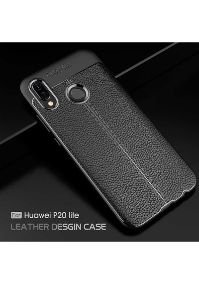 Huawei P20 Lite Kilif Deri Tarzi Niss Silikon Case 389468555