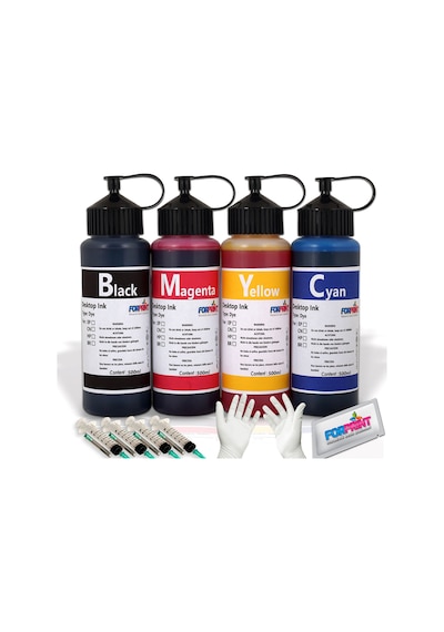 Bitmeyen Kartuş Canon E414/404/484/E474 Uyumlu Mürekkep 4X500 ML