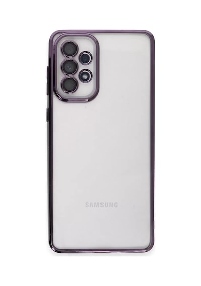 Newface Samsung Galaxy A73 5g Kılıf Razer Lensli Silikon - Mor