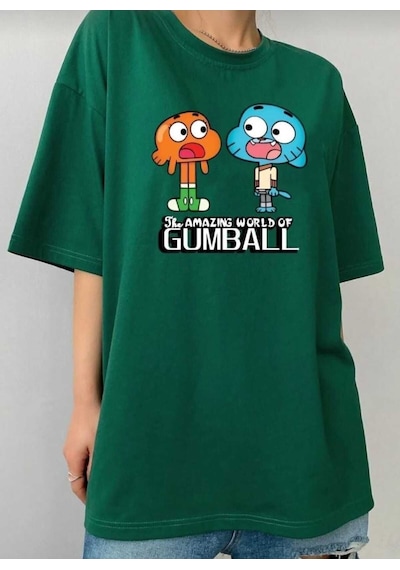 Kozia Outdoors Çizgi Film Karakterleri Baskılı Oversize Basic O Yaka Unisex T-shirt Yeşil Kozia Outdoors Çizgi Film Karakterleri Baskılı Oversize Basic O Yaka Unisex T-shirt Yeşil