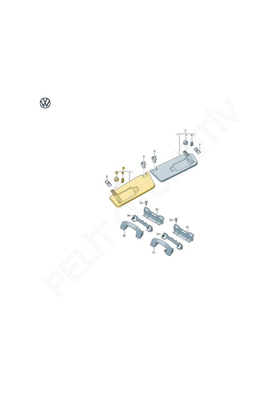 Passat B8 Sol Güneşlik Aynalı 3g0857551d Pc3 2015-2024