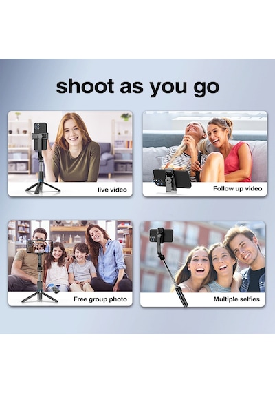 C01 Çok Amaçlı Selfie Çubuğu Masa Üstü Tripod Kumandalı Selfie 36