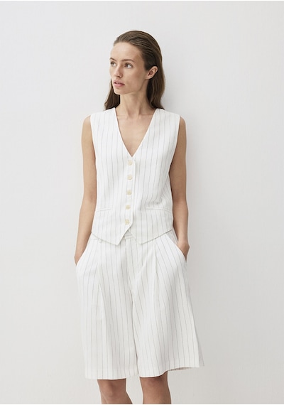 Mavi - Ekru Tencel Lyocell Karışımlı Yelek 1110685-89881 Ekru