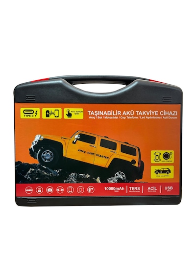 Taşınabilir Akü Takviye Cihazı, Jump Starter, Lastik Şişirme Pomp