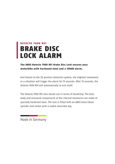 Abus 7000 Rs1 Detecto Logo Orange - Turuncu Alarmlı
