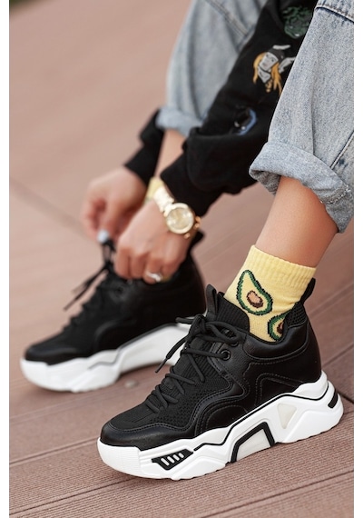 Khayt Alice Fashion Hafif Kadın Spor Ayakkabı Siyah